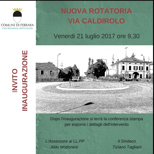 nuova rotatoria di Via Caldirolo