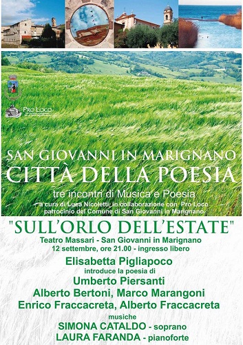 Sull Orlo Dell Estate San Giovanni In Marignano Musica E Poesia 12 Settembre